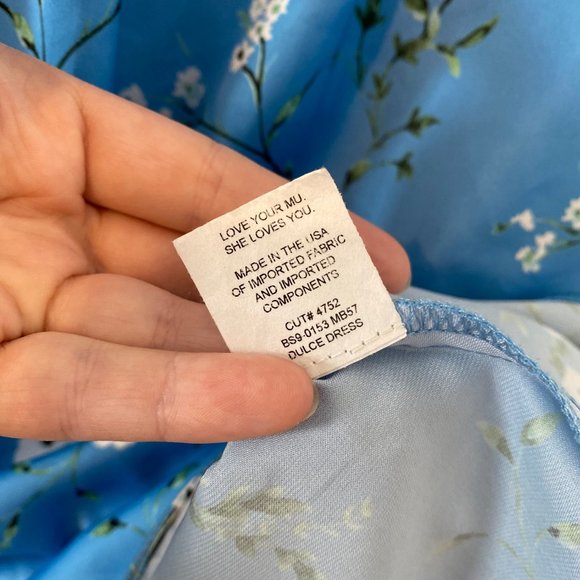 Show Me Your Mumu Blue Floral Ruffle Tiered Mini - Picture 7 of 7